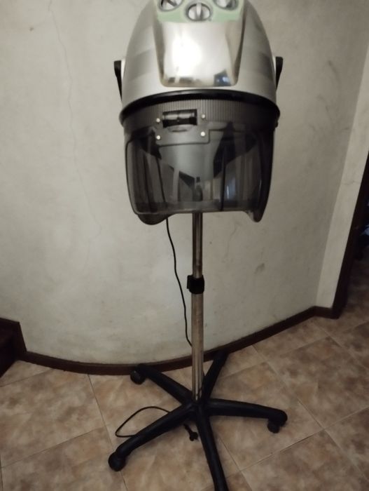 Equipamento de cabeleireiro espelhos cadeira secador carrinho misturad