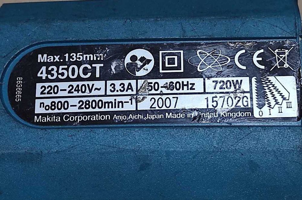 Запчасти на электролобзик Makita 4350CT лобзик