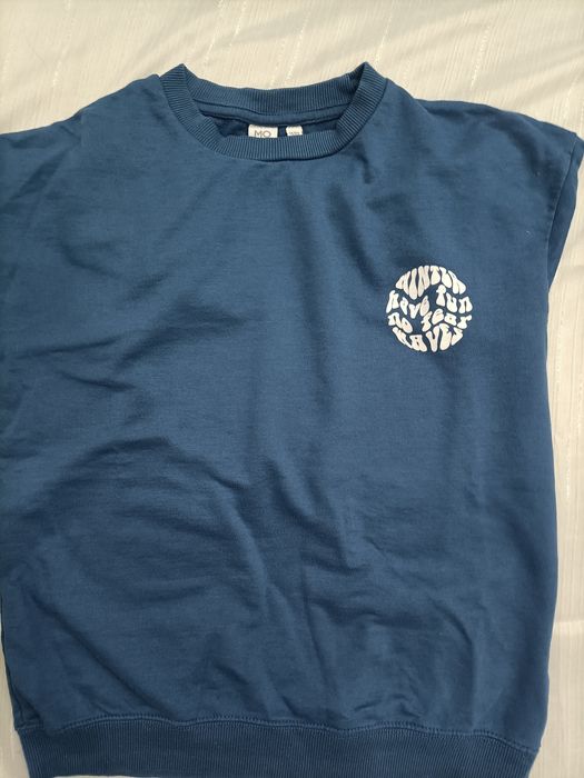Sweat Shirt da MO 11-12, azul marinho com pouca carda