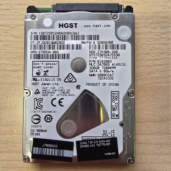 Жорсткий диск HDD 2,5` 320gb