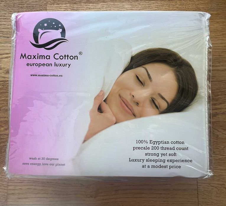 Двуспальный, евростандарт комплект постельного белья. Белый