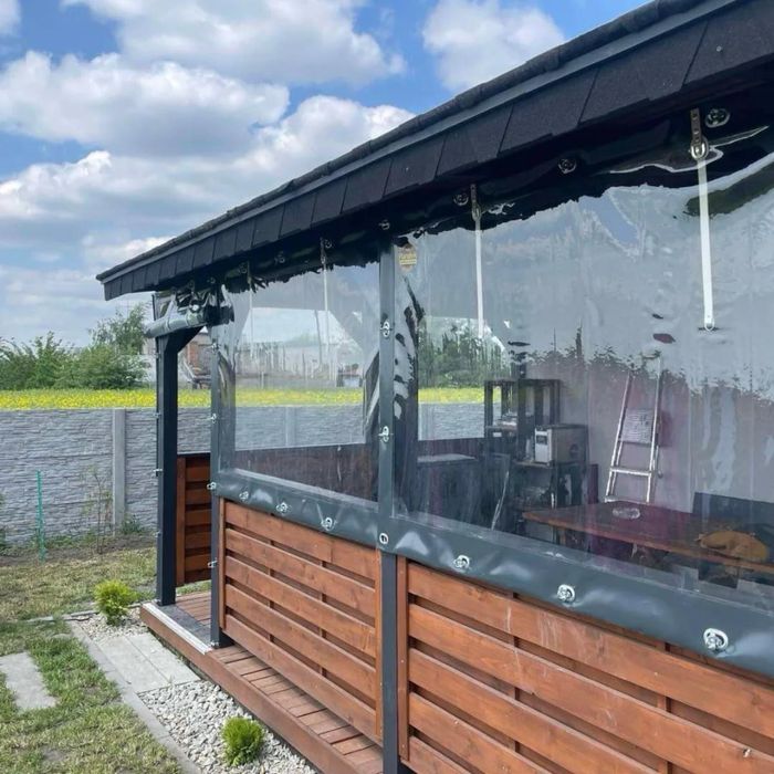 Osłona tarasowa na altanu taras