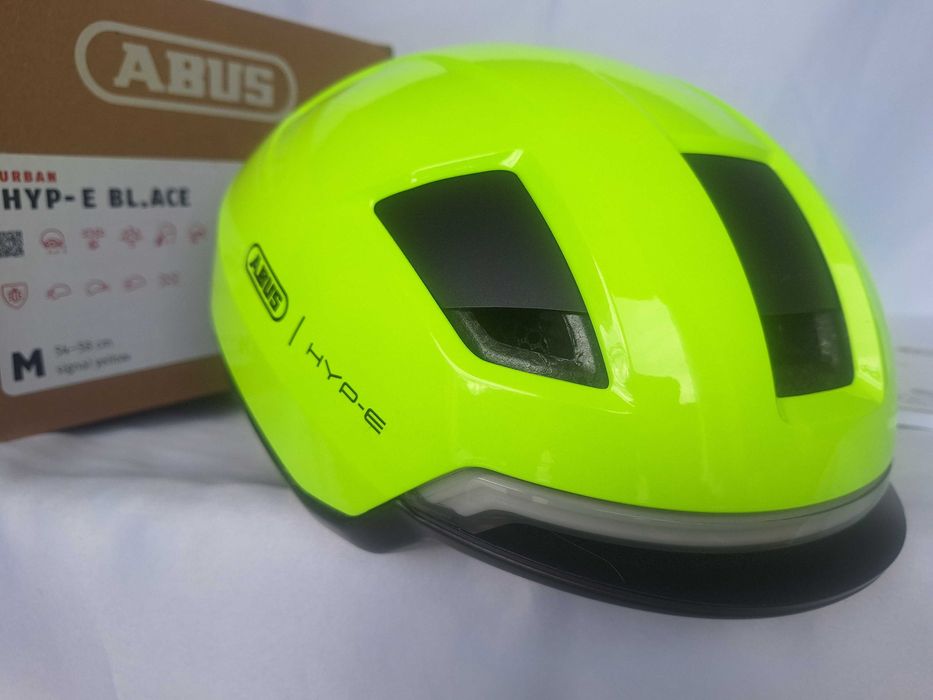 Kask rowerowy miejski Abus Hyp-e BL. Ace Signal Yellow M 54-58cm