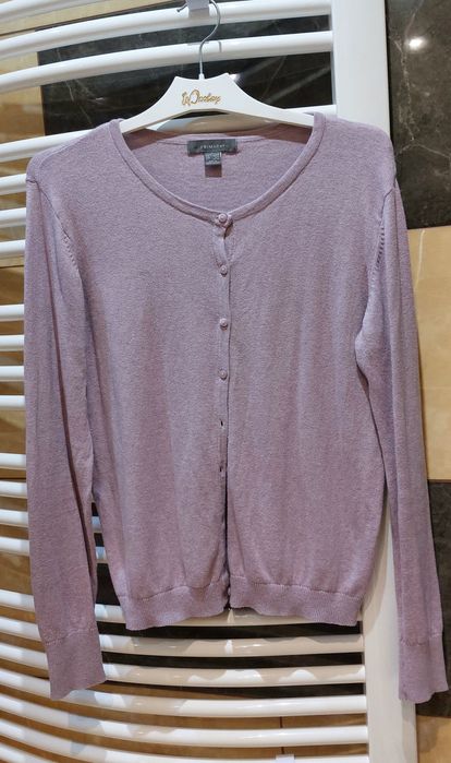 Liliowy rozpinany sweterek Primark L