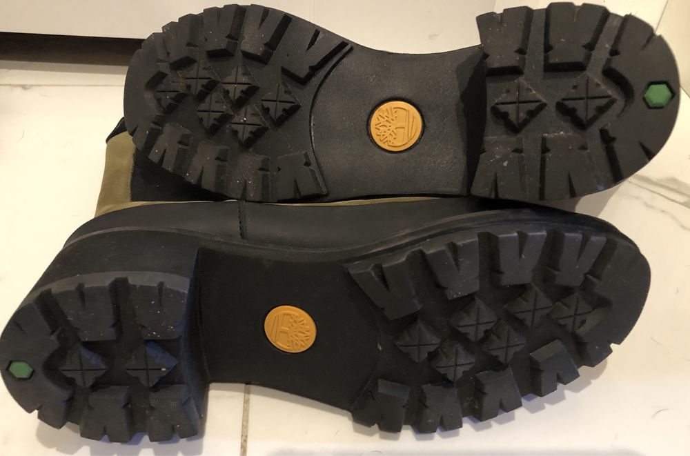 Timberland botki jesienne skórzane khaki czerń 40