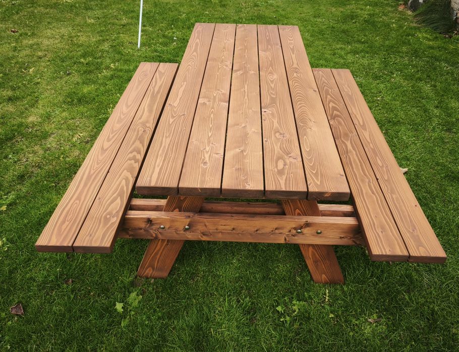 Stół biesiadny/piknikowy/ogrodowy/piwny solidny z modrzewia europejsk