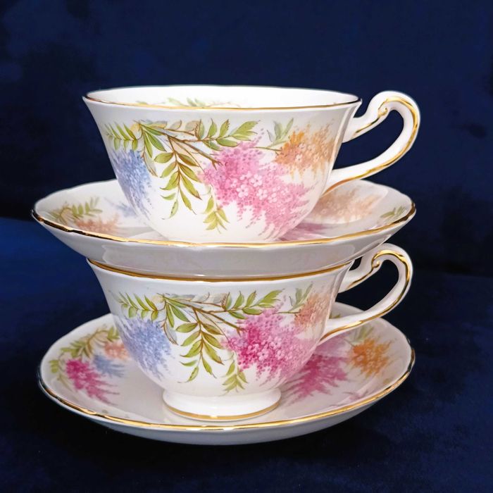 **DUO**filiżanka do herbaty porcelana Royal Chelsea 1945_1959