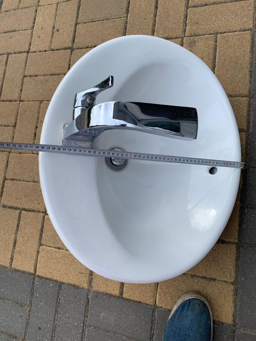 Umywalka wpuszczana + bateria