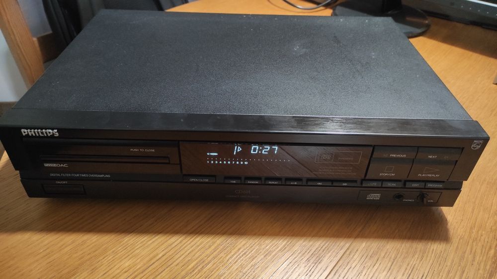 Leitor de CDs Philips CD 614  TDA 1543 (Mecânica CDM-4/19 - Revisto)