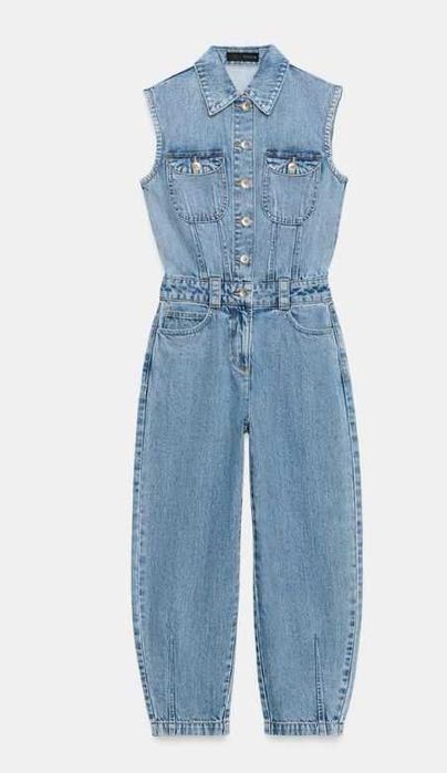 Zara Z1975 kombinezon jeansowy 36 S balloon J221