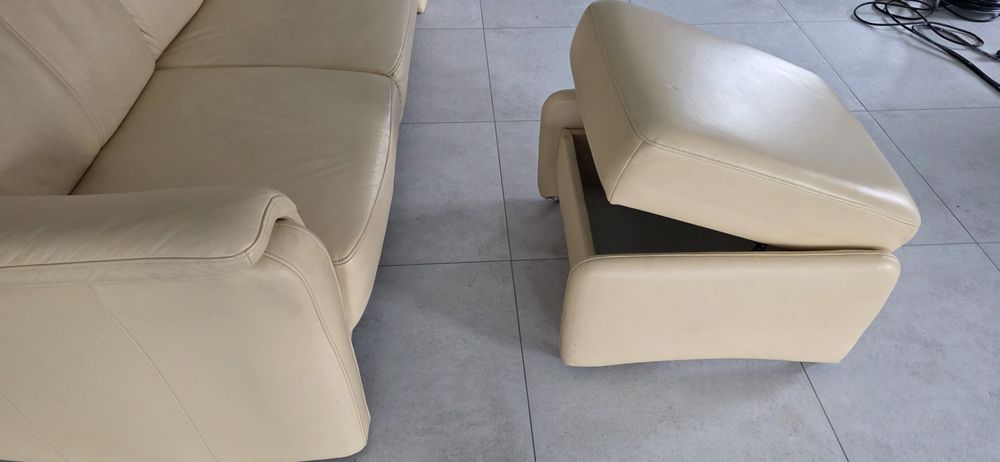 Kanapa,sofa skórzana jasna