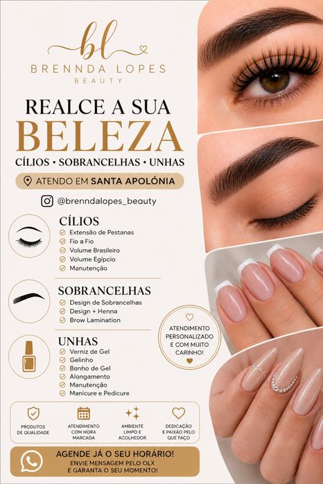 Cílios, Sobrancelhas e Unhas | Santa Apolónia