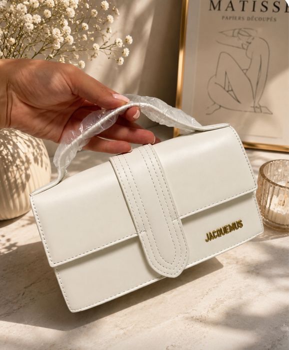 Сумочка JACQUEMUS 24 cm чорний білий беж