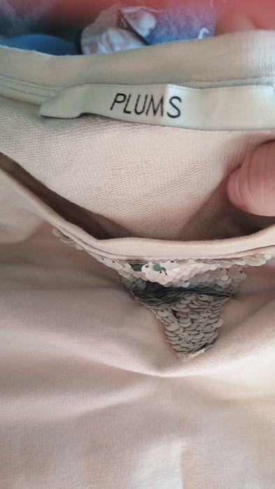 Śliczna oversize bluzka beżowa Plums