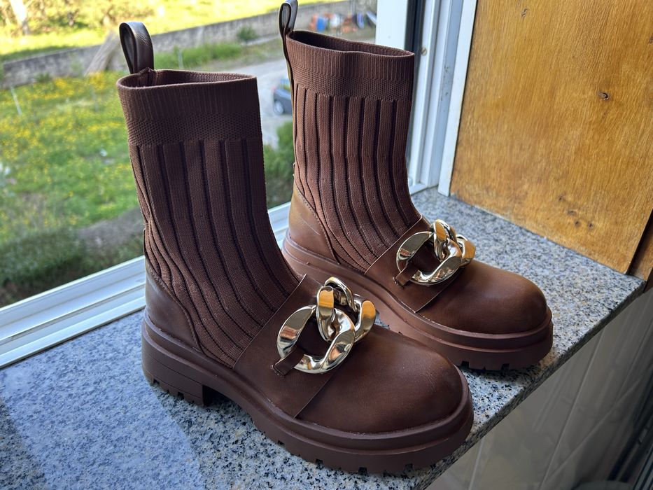 Botim mulher castanho