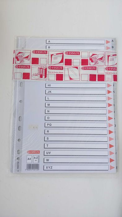 Разделитель для папок, разделитель картотека, Esselte