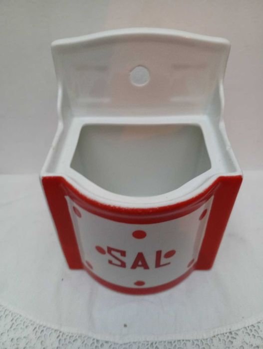 Saleiro - bolinhas vermelhas - Vista Alegre