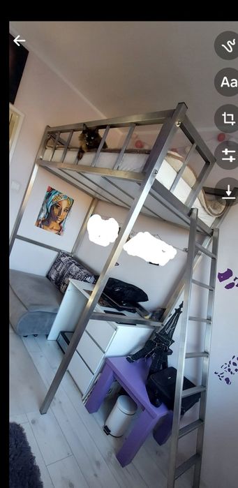 Łóżko piętrowe ze stali