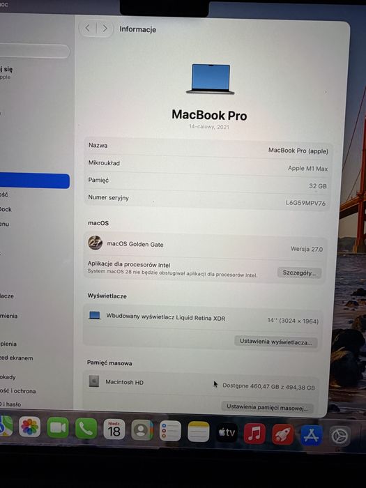 Macbook Pro 14” M1 Max 32gb Ram