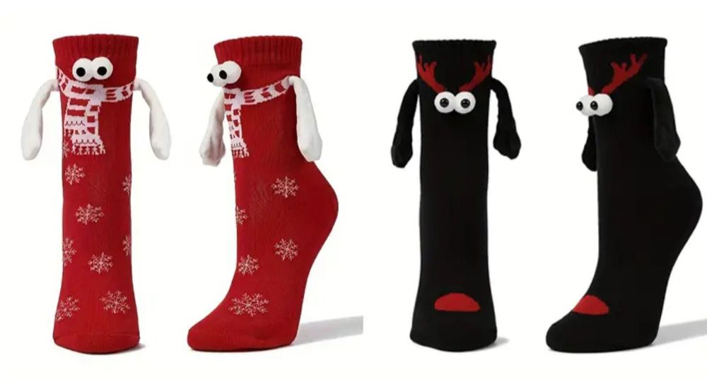 Skarpety świąteczne para magnes trzymające się