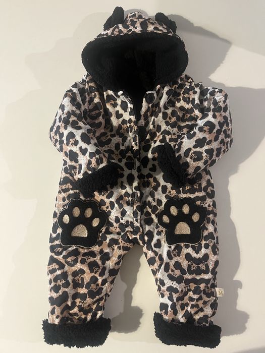 Kombinezon zimowy panterka dla dziewczynki rozm. 68 cm 6-9 mcy