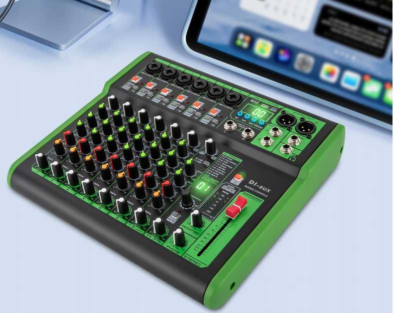 DEBRA Profesjonalny mikser 8-KANAŁOWY DI-8UX, 99 DSP USB MP3 48V OPIS!