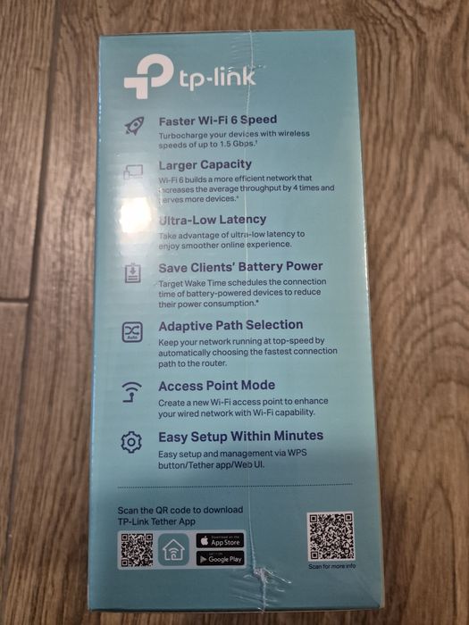 Wzmacniacz wifi tp-link ax1500 RE505X