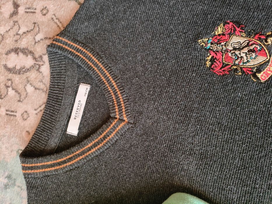 Zestaw sweter Harry Potter dinozaury Gryffindor 110/116