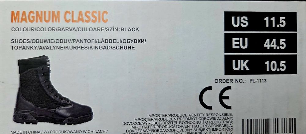 Buty taktyczne "Magnum"- Nowe  US 11,5;EU 44,5;UK 10,5