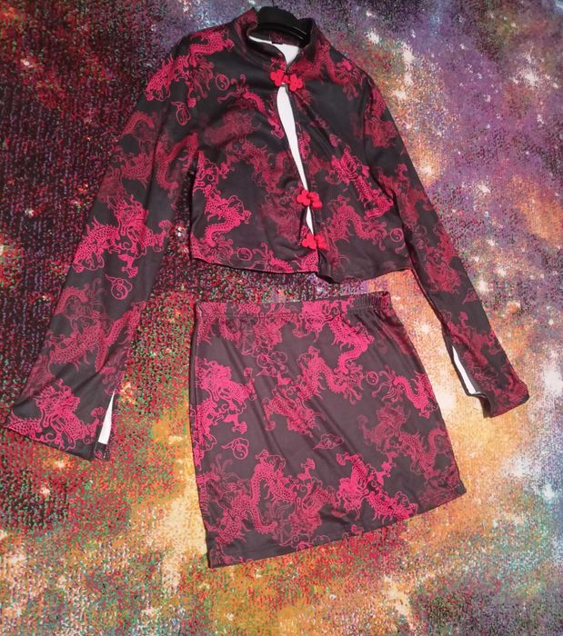 Komplet top zapinany i spódnica 40/42