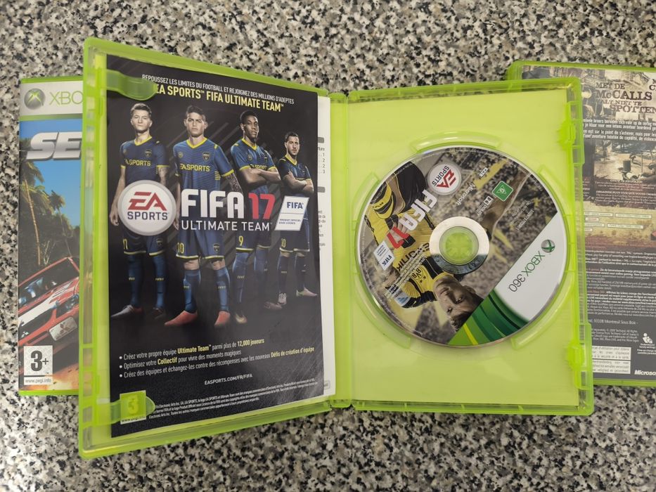 Sega rally/Call of Juarez bound in blood/FIFA 17 Xbox 360