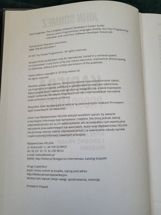 Kariera programisty Sonmez John