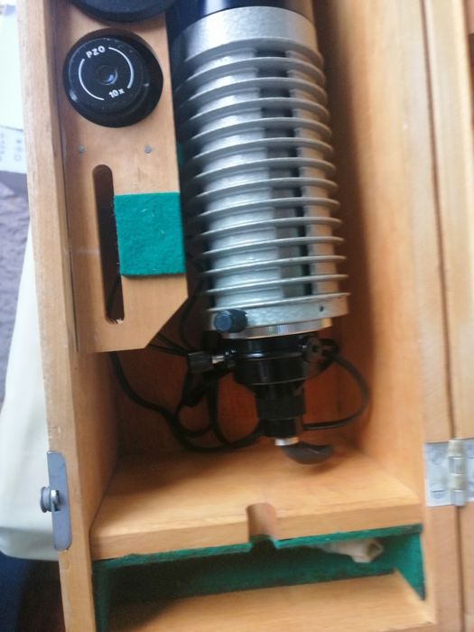 Mikroskop PZO Warszawa.