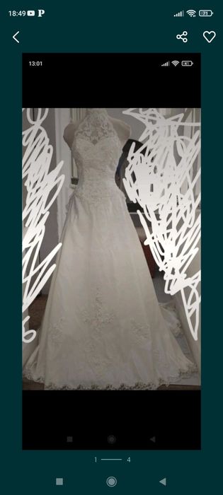 Vestido de casamento muito bonito e elegante