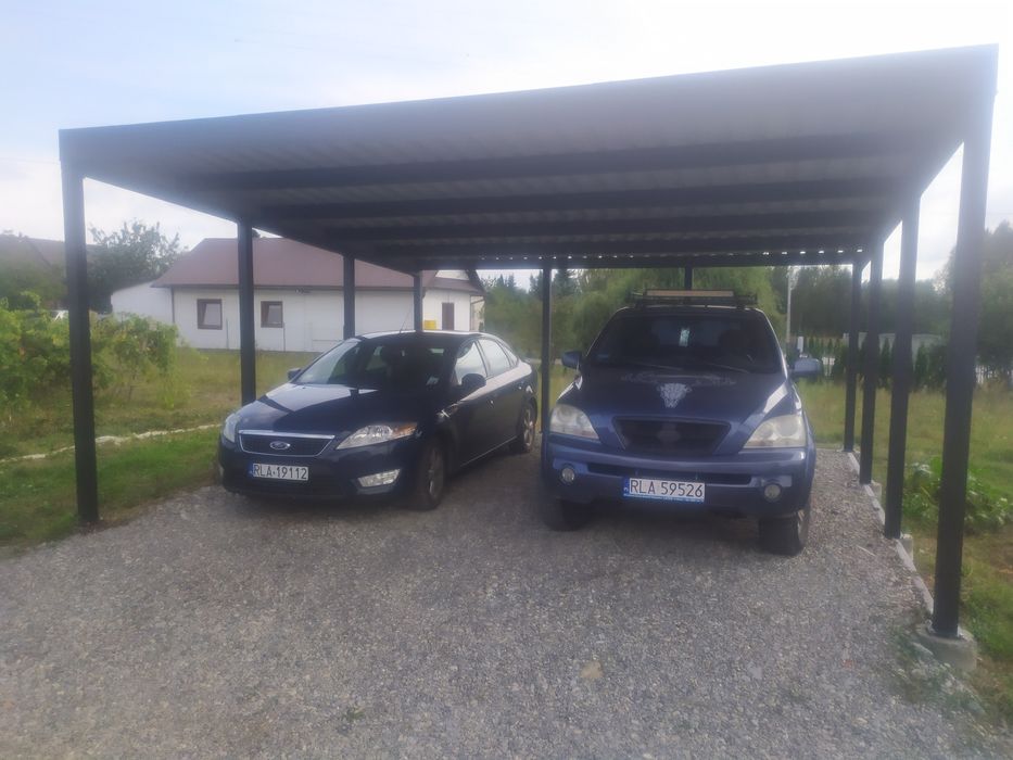 Wiata garażowa 6*6 na dwa samochody