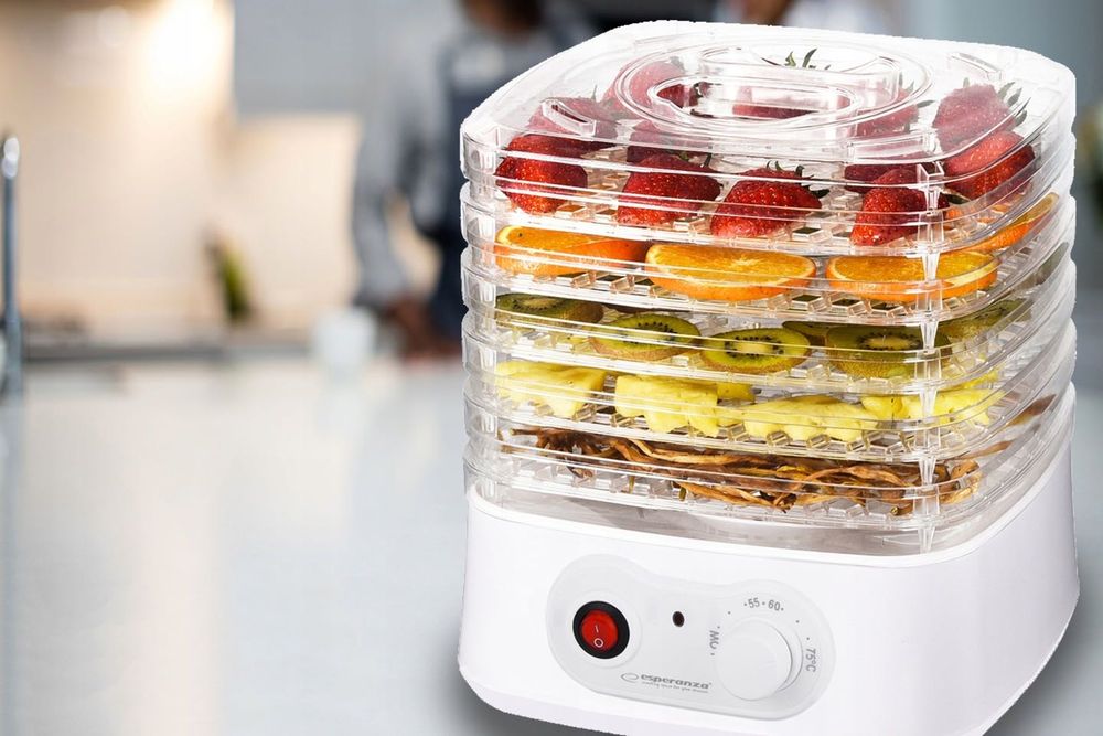 Suszarka Spożywcza do Grzybów Owoców Mięsa 250 W 4 TACKI Na Grzyby