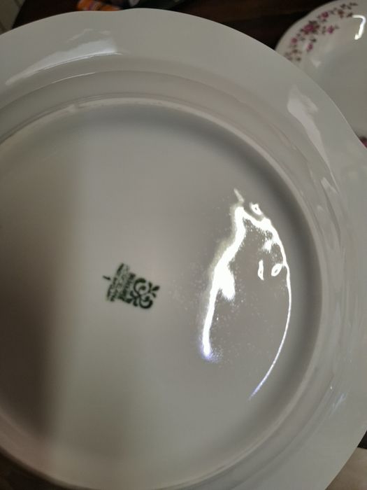 Talerze Włocławek porcelana kwiaty