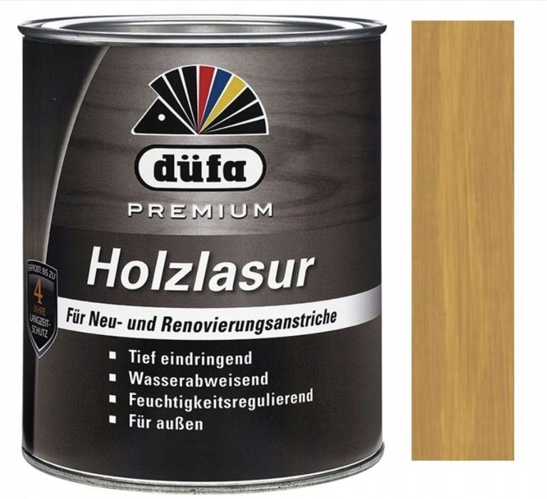 Lakierobejca  DUFA Holzlasur kolor DĄB (EICHE) PAKIET 2 puszki 0.75l
