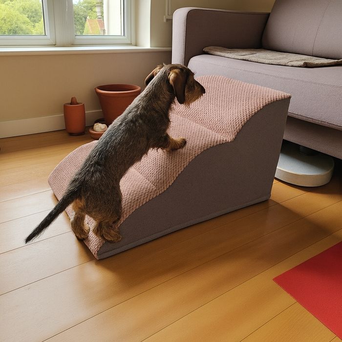 Сходинка-Пандус для собак коричневий | Безпечний підйом без травм | Ру