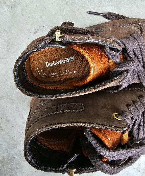 Timberland Groveton 27 chłopięce buty brązowe za kostkę trzewiki trape