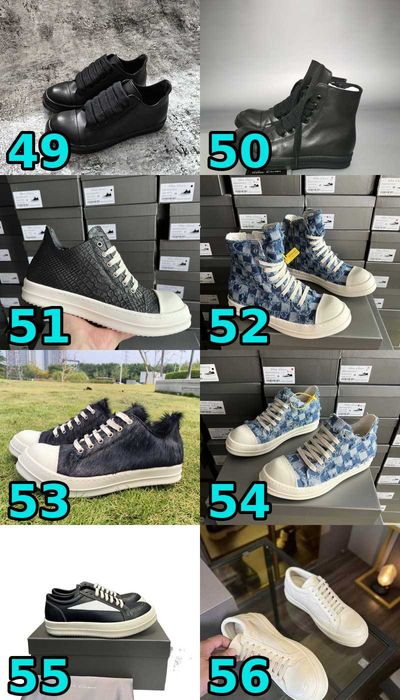 ВСІ КОЛЬОРИ‼️ Унісекс кросівки Rick Owens Ramones (DRKSHDW) • 36–46