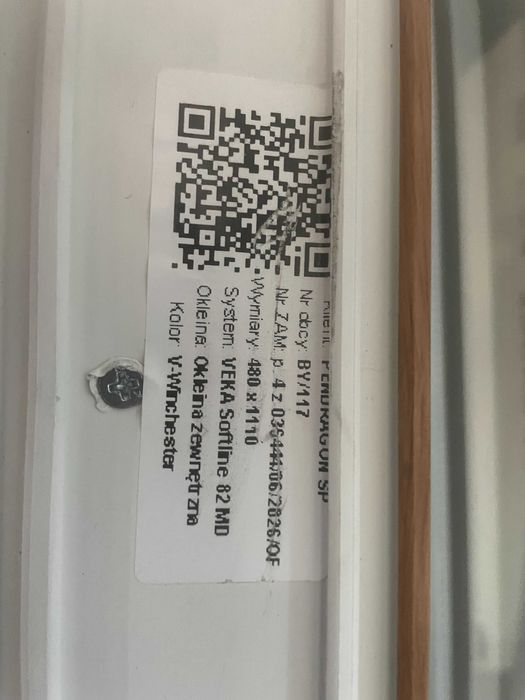 Okno PCV 48x111 Zew. Winchester 3 szyby Veka Nowe Wyprzedaż