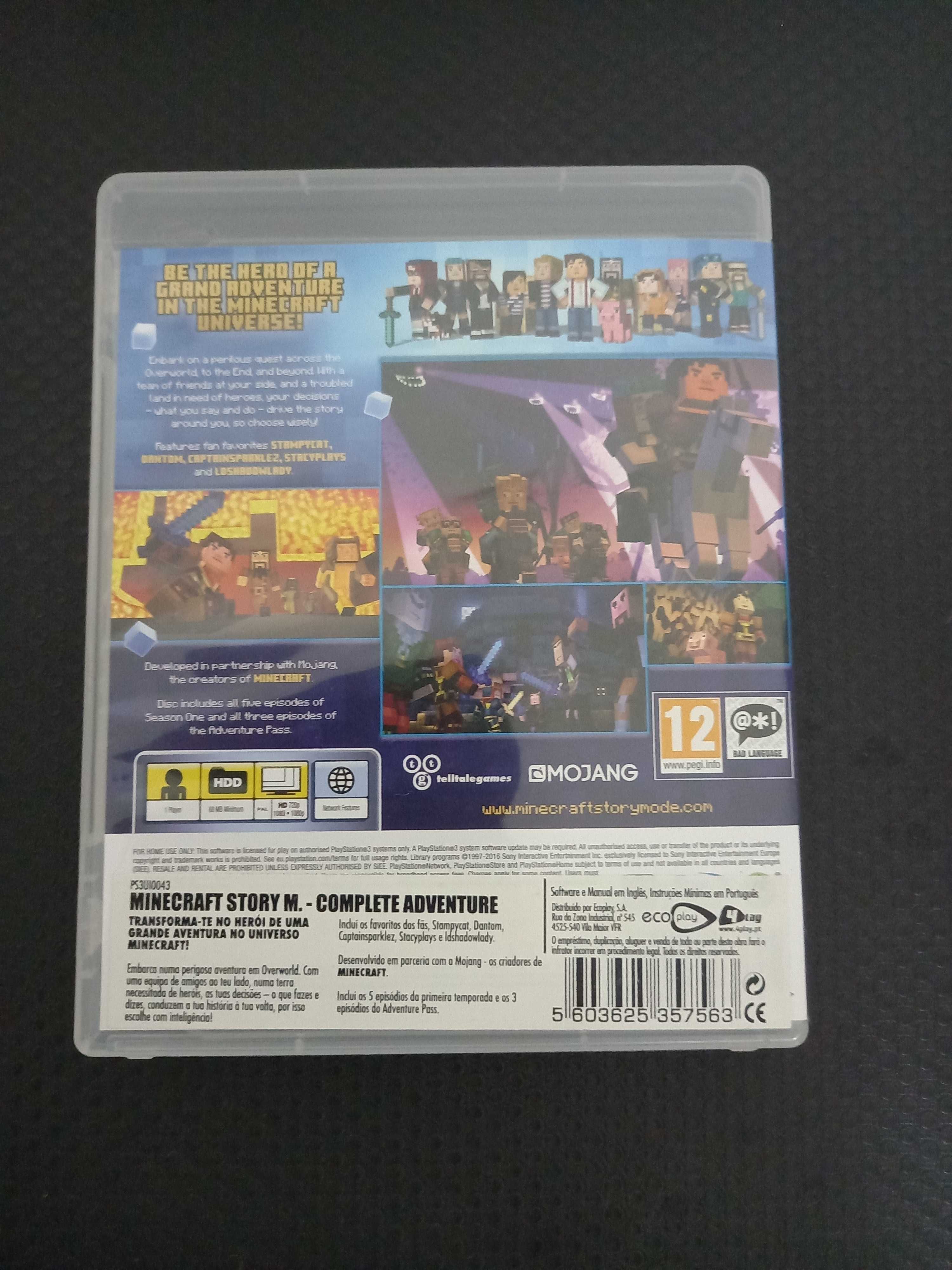 Minecraft: Story Mode - The Complete Adventure PS3 (Seminovo