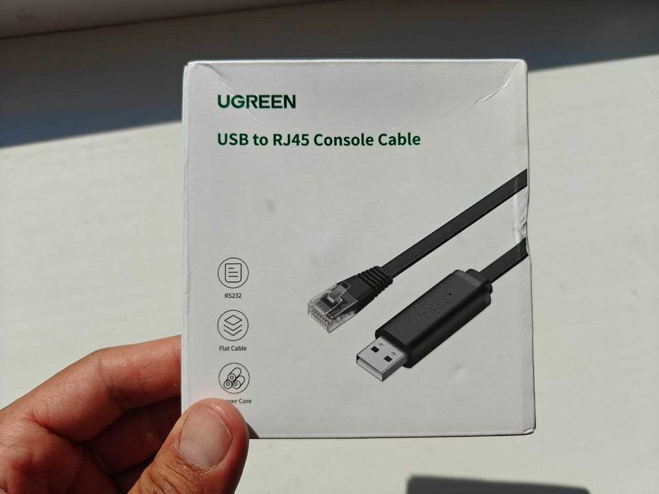 Кабель RS232 UGREEN CM204 Console Cable USB to RJ45 Adapter for Cisco Router Переходник 8P8C 1.5m