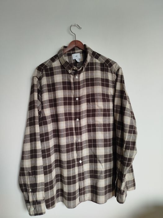 Koszule męskie flanelowe H&M, L, 100% bawełna