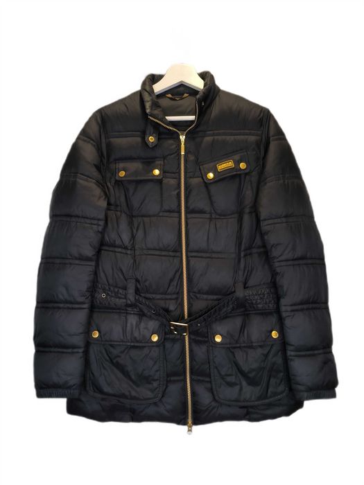Kurtka Barbour Czarna Damska Pikowana Przejściowa Zimowa Puchowa Logo 40