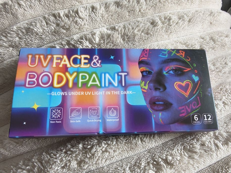 UV face body paint Fluorescencyjne markery do malowania ciała dyskoteka impreza koncert