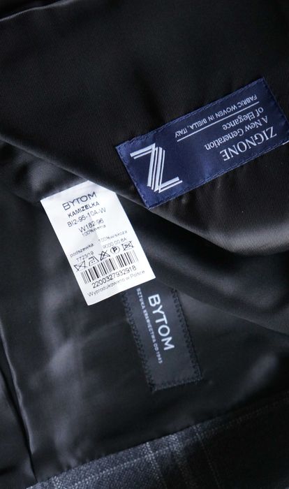 Kamizelka Bytom Wełna Rozmiar 182/96 Kolor Szary Grafit Krata