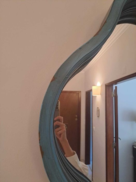 Espelho azul Rustico - VENDA