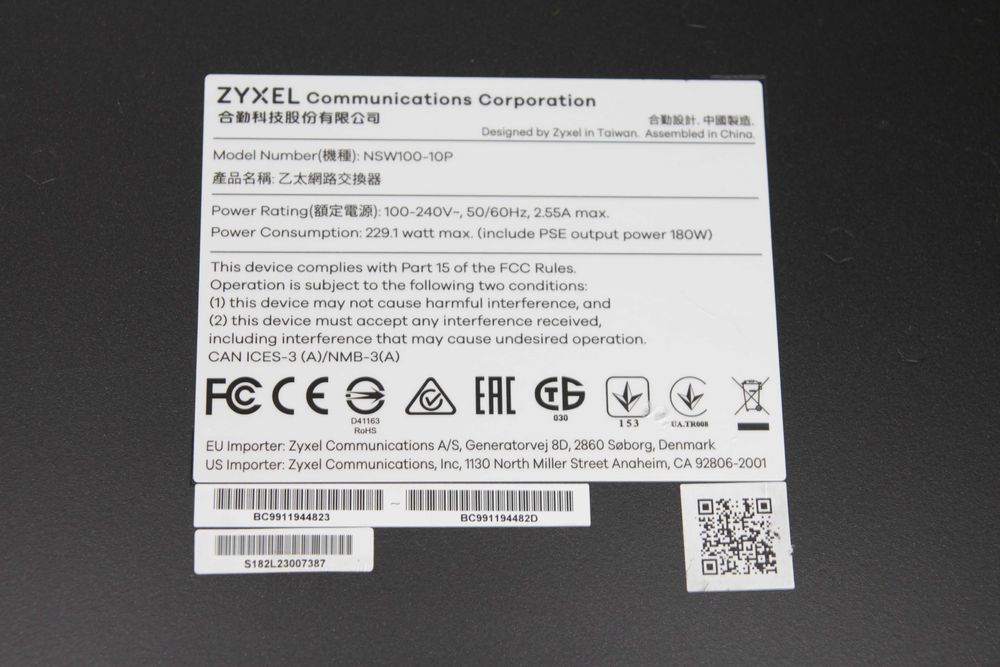 ZYXEL Switch NSW100-10P 8 portów 1GbE PoE , 2 porty SFP, Nebula
